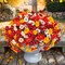 4PCS Vibrant Fall Artificial Flowers for Outdoors – UV-Resistant Petunias, Mums & Morning Glories for Garden, Porch, Planters & Seasonal Décor (Deep Autumn Bulk)